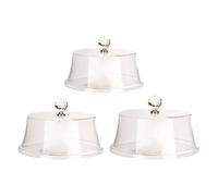 Bols à fruits, 3 pièces, couvercle de dôme à gâteau, présentoir à gâteau, couvercle décoratif en acrylique, couvercle de gâteau, cloche à fromage, dôme for gâteau, fête festive, style C(Style B)