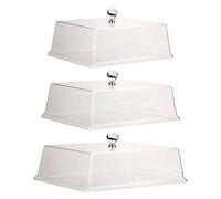 Bols à fruits, 3 pièces, couvercle de dôme à gâteau, présentoir à gâteau, couvercle décoratif en acrylique, couvercle de gâteau, cloche à fromage, dôme for gâteau, fête festive, style C(Style C)