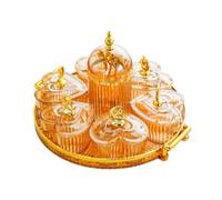Bols à fruits, assiette de service for collations aux fruits secs, plateau de service for apéritifs, plateau à noix, plateau de service divisé for fête, cuisine, maison, vacances, bonbons, transparent