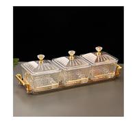 Bols à fruits, Assiette légère de luxe for le thé de l'après-midi, assiette de fruits, Snacks de thé commerciaux, assiette de fruits secs avec couvercle Bols à fruits pour la table(Clear_Small)