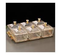 Bols à fruits, Assiette légère de luxe for le thé de l'après-midi, assiette de fruits, Snacks de thé commerciaux, assiette de fruits secs avec couvercle Bols à fruits pour la table(Clear_Large)