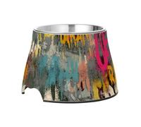 Bols à gribouiller pour animaux de compagnie en acier inoxydable amélioré pour animaux de compagnie - Gamelles basiques pour chiens à alimentation lente - Convient aux moustaches