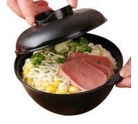 Bols à nouilles Ramen Micro-ondes, Bol à soupe avec couvercle Ramen Cuisinière instantanée du bol des fabricants de micro-ondes, grande capacité pour appartements, bureaux,