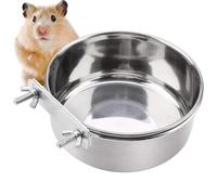 Bols à Oiseaux en Acier Inoxydable,Mangeoire avec Support À Pince | Bols en Acier Inoxydable pour Les Oiseaux de Cage,Destiné À Calopsitte, Conure, Chinchilla, Furet, Hamster Et Petits