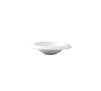 Bols à pâtes Assiette apéritif Bol de cuisine en céramique avec bord arrière, vaisselle ronde blanche pure, assiette creuse spéciale, adaptée pour les pâtes, le dessert et l'apéritif Assiettes de