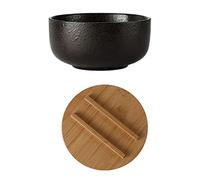 Bols à pâtes japonais avec couvercle bol à ramen en céramique vaisselle vintage 6,7 pouces (environ 17 cm), pour soupe miso et maiden, udon (Color : D, Size : 1200ml)