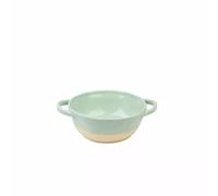 Bols à Ramen Bol à soupe japonais à Double oreille, bol à nouilles instantanées, grand bassin à soupe en céramique domestique avec bol à nouilles à vis Bols à petit-déjeuner(Green,620ml)