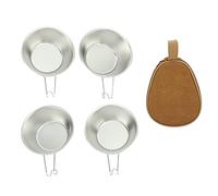 Bols à riz et vin traditionnels coréens Jxngery en acier inoxydable 304 pour randonnée, soupe, camping, randonnée et pique-nique (Style 1)