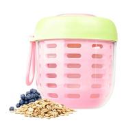 Bols À Salade Avec Couvercles Et Fourchette,Contenants Réutilisables Étanches - Contenants à Fruits Pots à Salade Avec Panier Égouttoir,Pour Pique-nique Fête Bureau Voyage Camping Plein Air École Rand