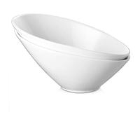 Bols à salade - DOWAN - Incliné - 769 ML - Lot de 2 - Porcelaine blanche
