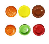 Bols à sauce - Assiettes de 4,72 pouces | Bols à sauce ABS - Plats à épices empilables Lot de 6 soutenants ketchup pour BBQ Sauces Snacks pour les fêtes à la maison dans les restaurants