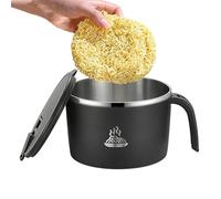 Bols à soupe pour micro-ondes - Récipients de préparation de repas en acier inoxydable, bol à nouilles instantanées avec design anti-fuite, bol à micro-ondes, récipient de stockage des aliments, vaiss