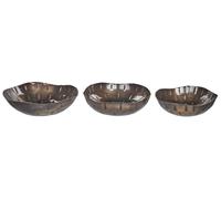 Bols Bronze en Fer 10 x 31/35/38 cm Finition Poudrée Ajourés Lot de 3 Pinang