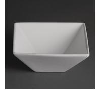 Bols carrés en porcelaine blanche 170 mm Olympia - Boite de 12