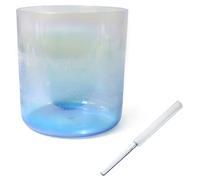 Bols chantants en cristal, Bol chantant en cristal, bol de chakra en quartz, bol de chant bleu dégradé à 432 Hz(8"E)