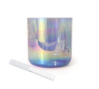 Bols chantants en cristal de quartz, Bol chantant Chakra de 7 pouces, notes for la guérison sonore avec joint torique Striker(C Note)