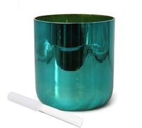 Bols chantants en cristal de quartz, Bol chantant en cristal d'alchimie de 7 pouces, Chakra bleu, notes, comprend un joint torique acrylique(B Note)