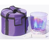 Bols chantants en cristal de quartz, Bol chantant en cristal d'alchimie de Chakra coeur note F 8 pouces 440Hz 432Hz avec ou sans étui(440Hz,With case)