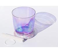 Bols chantants en cristal de quartz, Bol chantant en cristal d'alchimie de Chakra coeur note F 8 pouces 440Hz 432Hz avec ou sans étui(440Hz,Without case)