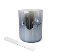 Bols chantants en cristal de quartz, Bol chantant en cristal d'alchimie noir de 7 pouces, son Chakra, Notes, joint torique acrylique(A)