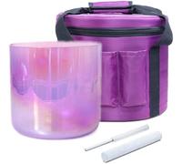 Bols chantants en cristal de quartz, Ensemble de bols chantants en cristal violet for la méditation guérison sonore des chakras, plusieurs tailles(432Hz,8inch F3)