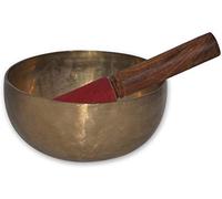 Bols chantants tibétains de l’Himalaya aux 7 métaux martelés, pour la prière de guérison, le yoga, avec maillet et coussin (15 cm)