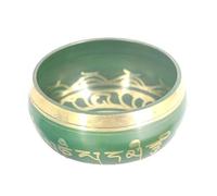 Bols chantants Tibetan Singing Bowl Sound Therapy, Buddha Sound Bowl for Yoga Meditation Relaxation Healing Prayer(Groen)