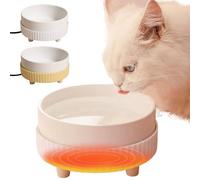 Bols Chauffés Pour Chiens, USB Abreuvoir Chauffé Pour Poulets, Bols D'eau Chauffés Pour Chats, Bols Chauffés Pour L'abreuvement Antigel Avec Câble Anti-Morsure (Jaune)