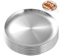 Bols de chat en acier inoxydable 6 pcs 6,69 pouces rounds wide whisker convivial plats de chat épaississent un bol de chat peu profond bol à mélanger les petits chiens et les chats ou la préparation