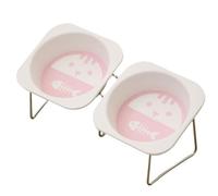 Bols de Chat surélevés, Bols de chaat avec Stand incliné, Bol de chayt à Jambes Hautes, 2 Plats fournit des Fournitures pour Animaux de Compagnie pour se Nourrir de Boire Petit Chien Chaton Animal