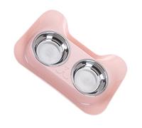 Bols de Chien pour Animaux de Compagnie Tachel en Acier Mignon S Preuve Inner Inner Facile Bol à Double Chien pour Chats Verts Animaux Compagnie Bolsstainl Acier Bowldouble Bolcat Bolsdog Nourriture