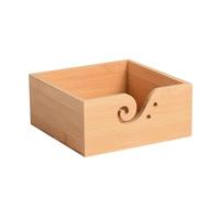 Bols de fil pour crochet, stockage de fil | Bol carré en bois pour fil de crochet,Porte-fil de crochet fait à la main, distributeur de boules de fil de conception de spir
