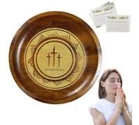 Bols de prière avec cartes - Bol de prière rond - Bol de bénédiction - Décoration de prière pour la communauté - Décoration religieuse de Noël
