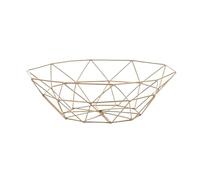 Bols de stockage de légumes en fil de fer moderne de 27cm, bols de stockage de pain et de légumes, porte-œufs de cuisine, organisateur rétro, paniers de stockage de fruits en métal(Gold C)