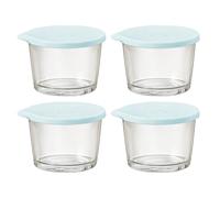 Bols De Stockage En Verre,4 Pièces Tasses Sécurisées Hermétiques | Grands Bols De Stockage Pour Salade,Pour Cuisine Cuisson Pâtisserie Réfrigérateur Congélateur Salade