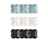 bols de trempage Série de sauce Set 3 compartiment Soa Soa Sauce Aprétizer Service Plateau rectangulaire Sauce divisée pour Soja Sauce Ketchup Sauce de sushi ou assaisonnement (3Pack) Plonger des bols