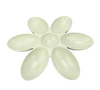 Bols d'eau de Nourriture pour Chat Mangeoire en Plastique pour Animaux de Compagnie Mangeoire Multiple pour Chat en Forme de Fleur 6 Bols Plat d'alimentation pour Animaux de Compagnie 6 Repas(Vert)