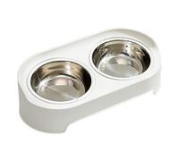 Bols d'eau pour Animaux - Plateau Double Antidérapant en Acier Inoxydable - Gamelle pour Chien et Chat | pour Chiots et Chiens Adultes Chats Petits et Grands Intérieur Extérieur Jardin Salon