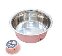 Bols d'eau pour Chien | Empreinte De Patte Mignon Antirouille Accessoires d'alimentation des Animaux | Bols Nourriture Chien et Plats Chat - pour Chiots Chats de Taille Petit Moyen Grand pour