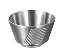 Bols en acier inoxydable pour le service quotidien des repas dans les ménages, les institutions et les scénarios de voyage, passent au lave-vaisselle, non poreux (11,2 cm)