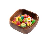 Bols en bois, plateau de service pour noix, goûter, sandwich, , sauce, bonbons, desserts, condiments, cerises