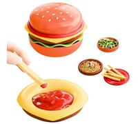 Bols en forme de hamburger, ensemble de 6 pièces de sauce soja et de condiments, petites assiettes d'apéritif pour barbecue, pique-nique, empilables et lavables au lave-vaisselle