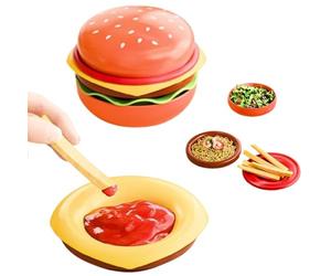 Bols en forme de hamburger, ensemble de 6 pièces de sauce soja et de condiments, petites assiettes d'apéritif pour barbecue, pique-nique, empilables et lavables au lave-vaisselle