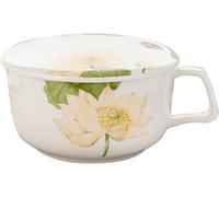 Bols en Porcelaine Ensemble de soucoupes, Grand Bol à Soupe et Riz en céramique avec poignée - 900 ML, idéal for la l'oignon, Le Porridge Les salades. Compatible Micro-Ondes Lave-Vaisselle Bird