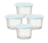 Bols En Verre Avec Couvercles, 4 Pièces Tasses Sécurisées Hermétiques, Préparation De Repas Et Conservation Des Restes, Pour Cuisine Cuisson Pâtisserie Réfrigérateur Congélateur Salade