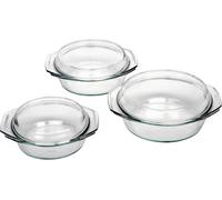 Bols en verre, différentes tailles, transparents, 6 pièces (1 set)