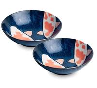 Bols Koi-Bowls - ASIATICA | Bols à Ramen en porcelaine, différentes tailles | Bol asiatique de haute qualité pour riz, nouilles, tapas, udon, céréales, soupes - Fabriqué au Japon (Set de 2 bols Ø14,5