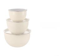 Bols mélangeurs en acier inoxydable 304 avec couvercles, ensemble de bols de cuisine empilables pour la cuisine, la salade, le fouet aux œufs, faciles à nettoyer, économise de l'espace (3 couvercles