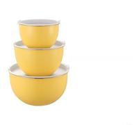 Bols mélangeurs en acier inoxydable 304 avec couvercles, ensemble de bols de cuisine empilables pour la cuisine, la salade, le fouet aux œufs, faciles à nettoyer, économise de l'espace (3 couvercles