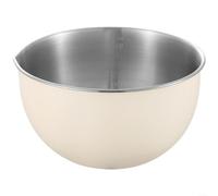 Bols mélangeurs en acier inoxydable 304 avec couvercles, ensemble de bols de cuisine empilables pour la cuisine, la salade, le fouet aux œufs, faciles à nettoyer, économise de l'espace (20 cm, blanc)